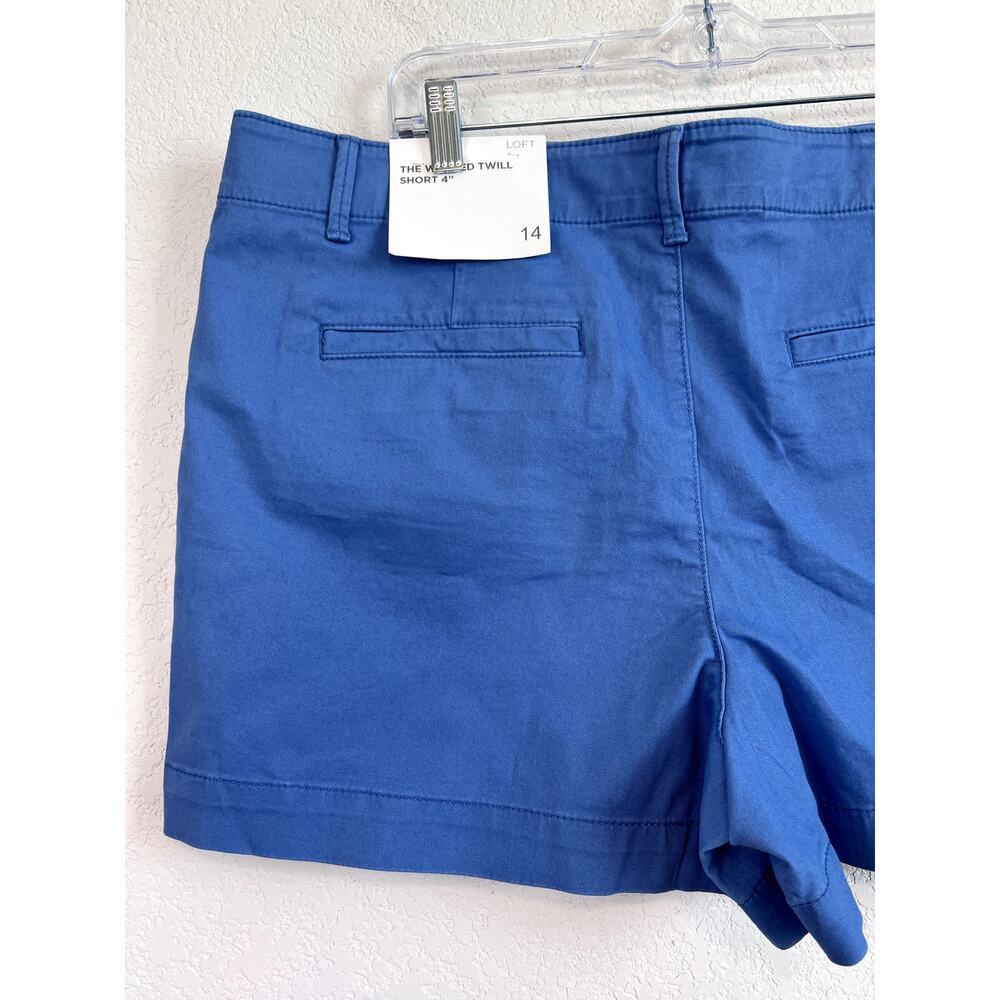 NWT Loft The Washed Twill Shorts Size 14 - Stylish & Comfy 4" Inseam - Picture 4 of 8
